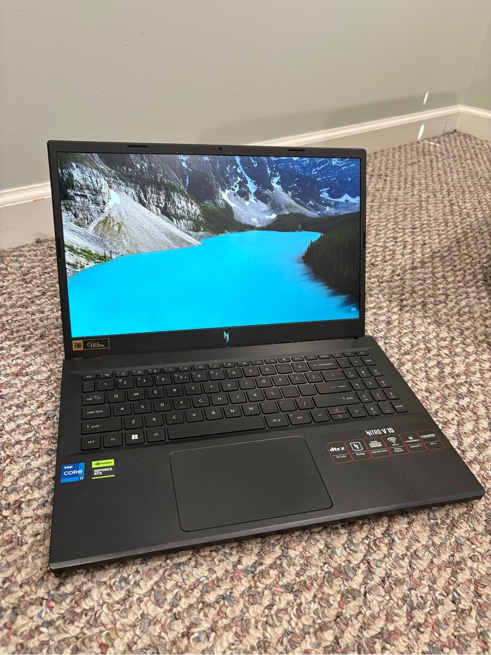 ASUS Black Gaming Laptop with Blue Display Accent
